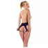 Latex Damenstring mit komplett offener Vorder- und Rückseite (schwarz, S-L)