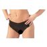 LATEX - komplett offene Damenunterhose - Schwarz (S-L)