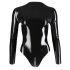 LATEX - Langarm Damen-Body (Schwarz)
