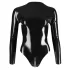 LATEX - Langarm-Damenbody (schwarz) - M