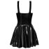 LATEX - Minikleid mit Rüschensaum (Schwarz)