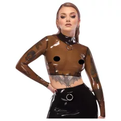   Latex X durchsichtiges Latex-Oberteil (transparent-schwarz) - L