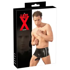 Latex-Boxer + Penismanschette (schwarz)
