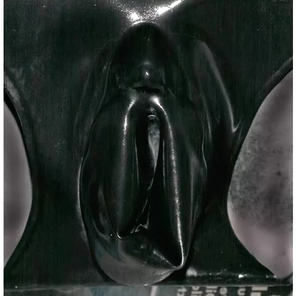 LATEX - Damen-Slip mit Vaginalkondom (schwarz)