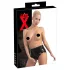 LATEX - Damen-Slip mit Vaginalkondom (schwarz) - XL