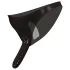 Latex schwarze Unterwäsche mit äußeren und inneren Dildos (S-L)