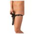 LATEX - Außen- und Innendildo - schwarz (S-L)