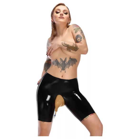 LATEX - Latex Hose mit Ablassöffnung (schwarz)