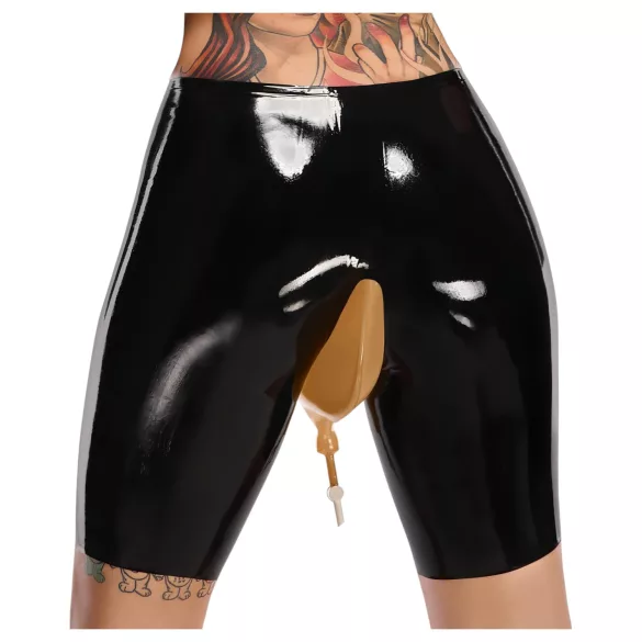 LATEX - Latex Hose mit Ablassöffnung (schwarz)