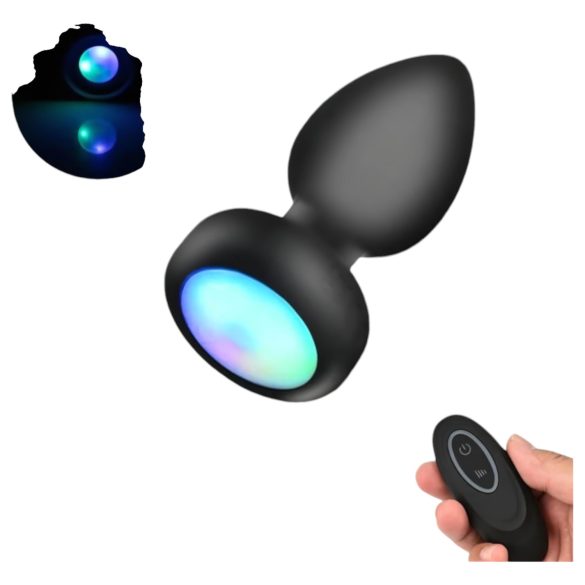 Mrow - Leuchtender Funk-Analdildo (Schwarz)