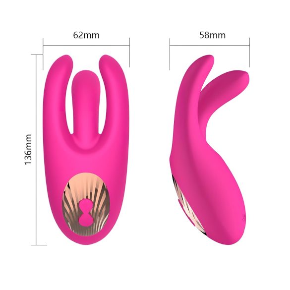 Mrow - Akku 3-Fach-Klitoris-Vibrator (pink)