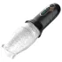 Leopard Bellucci 360 - rotierender-vibrierender Masturbator (transparent-schwarz)