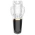 Lustiger Raketen-Cup - saugend vibrierend (transparent-schwarz)