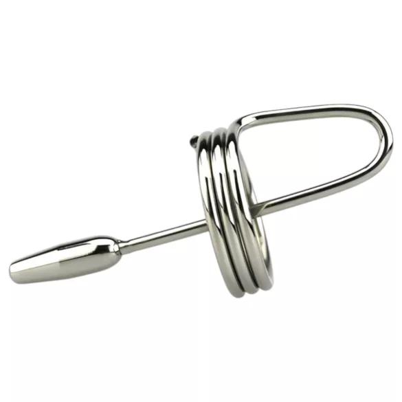 DeepRing - Metall Dilatator mit Ring - 9 cm (Silber)