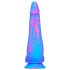 Inkipus - Silikon Dildo mit Hoden - 18cm (blau-pink)