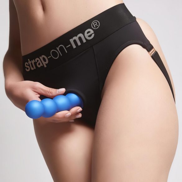 Strap-on-me Balls S - blauer Kugeldildo mit Saugnapf