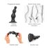 Strap-on-me Perlen S - Perlen-Dildo mit Saugnapf (schwarz)