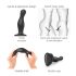 Strap-on-me Curvy L - Wellenförmiger Dildo mit Saugnapf (schwarz)