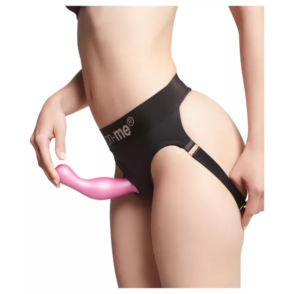 Strap-on-me Curvy S - gewellter Dildo mit Saugnapf (pink)
