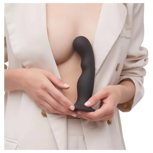 Strap-on-me P&G S - Gebogenes Saugnapf-Dildo (schwarz)