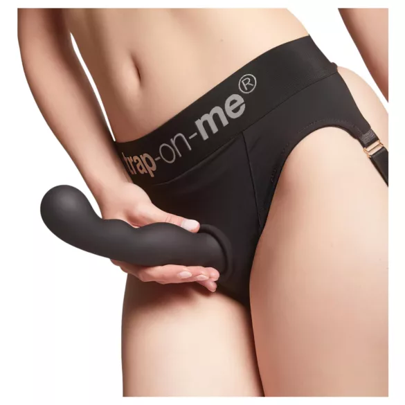 Strap-on-me P&G S - Gebogenes Saugnapf-Dildo (schwarz)