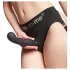 Strap-on-me P&G S - Gebogenes Saugnapf-Dildo (schwarz)