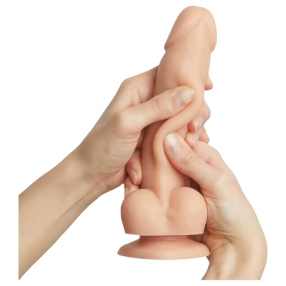 Strap-on-me M - Zweischichtiges Saugfuß-Dildo (natur)