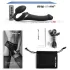 Strap-on-me M - Luftwellen Strap-On Vibrator (schwarz)