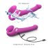 Strap-on-me M - Luftwellen-Vibrator zum Anschnallen (Pink)