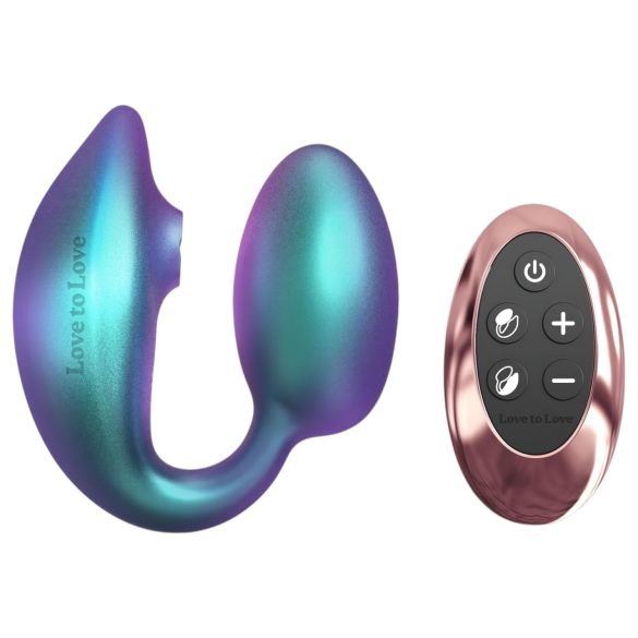 Wonderlover - G-Punkt Vibrator mit Klitoris-Stimulator (Metallic Grün)