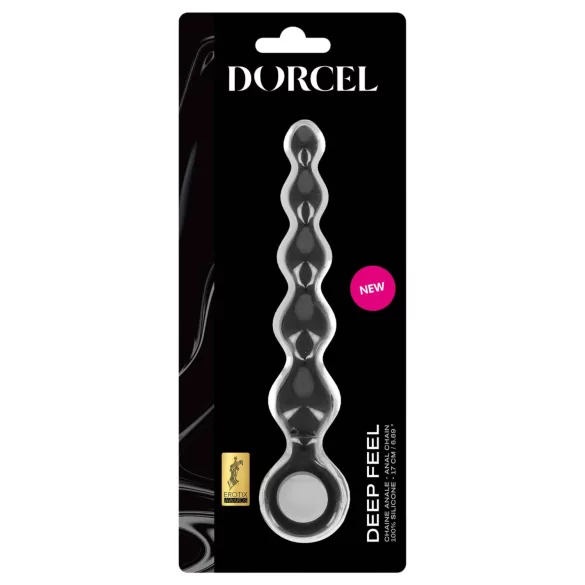 Dorcel Deep Feel - genoppter Anal-Dildo (schwarz)