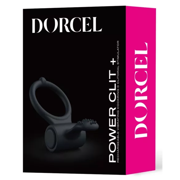 Dorcel Power Clit Plus - wiederaufladbarer, vibrierender Penisring (schwarz)