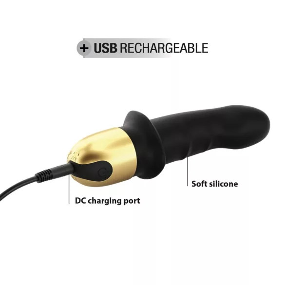 Dorcel Mini Lover 2.0 - Wiederaufladbarer G-Punkt-Vibrator (schwarz-gold)