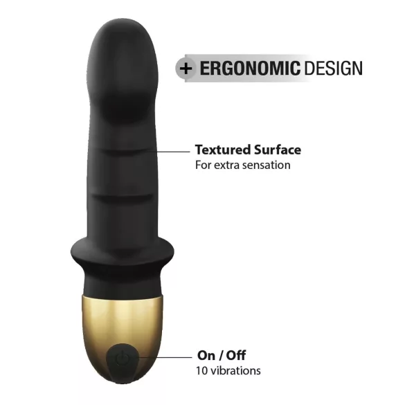 Dorcel Mini Lover 2.0 - Wiederaufladbarer G-Punkt-Vibrator (schwarz-gold)