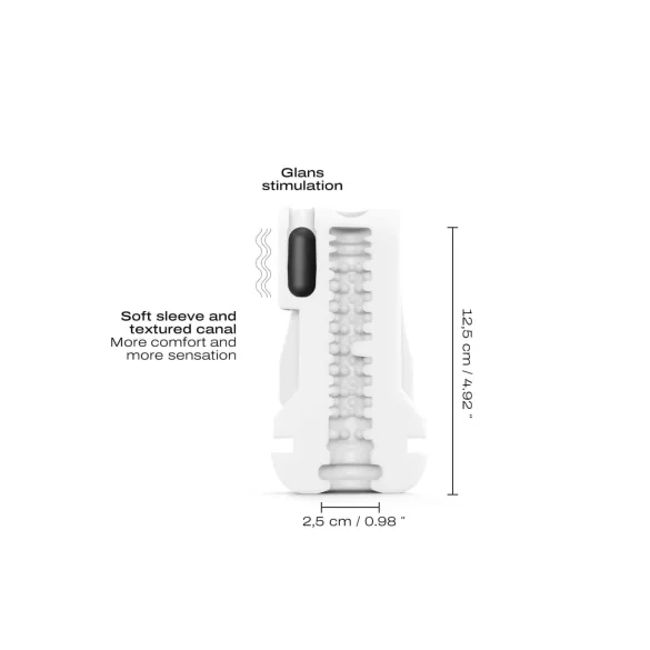 Dorcel Blowjoy Vibe - Saug- und Vibrations-Masturbator mit Akku (grau)