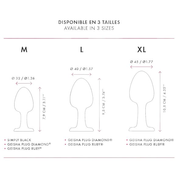 Dorcel Geisha Plug M - Kugelanalplug (schwarz)