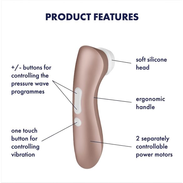 Satisfyer Pro 2+ - Wiederaufladbarer Klitorisstimulator (Braun)