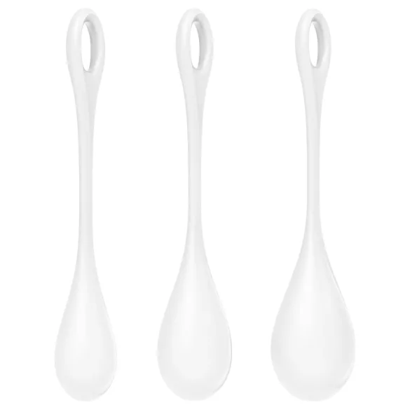 Satisfyer Yoni Power 1 - Geisha-Kugel Set - Weiß (3-teilig)