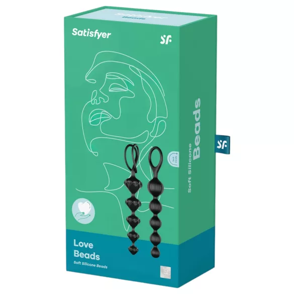 Satisfyer Love Beads - Perlen Analdildo Set (schwarz)