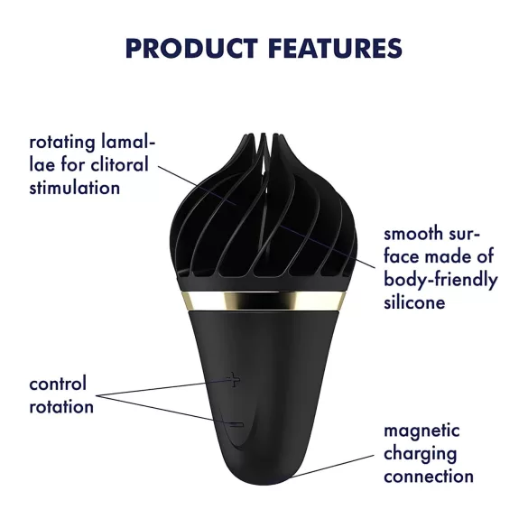 Satisfyer Sweet Treat - Akku, rotierender Klitoris-Vibrator (Schwarz)
