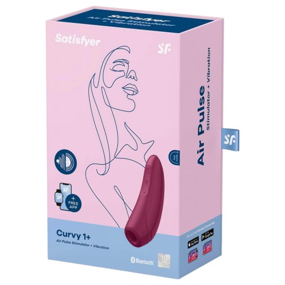 Satisfyer Curvy 1+ - intelligentes Luftwellen-Klitorisstimulator (rot)