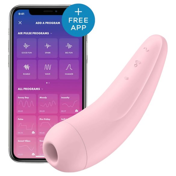 Satisfyer Curvy 2+ - Intelligenter Luftimpuls-Vibrator für Frauen (Pink)