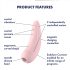 Satisfyer Curvy 2+ - Intelligenter Luftimpuls-Vibrator für Frauen (Pink)