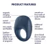 Satisfyer Strong One - App-gesteuerter vibrierender Penisring für Männer (blau)