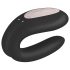 Satisfyer Double Joy - Intelligenter wasserdichter Paar-Vibrator (Schwarz)