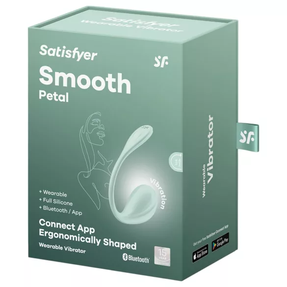 Satisfyer Smooth Petal - App-gesteuertes Vibrations-Ei (grün)