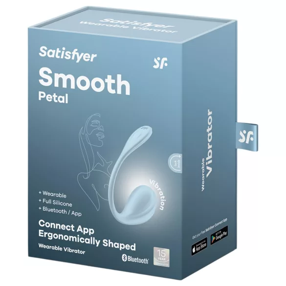 Satisfyer Smooth Petal - tragbares app-gesteuertes Vibro-Ei (blau)