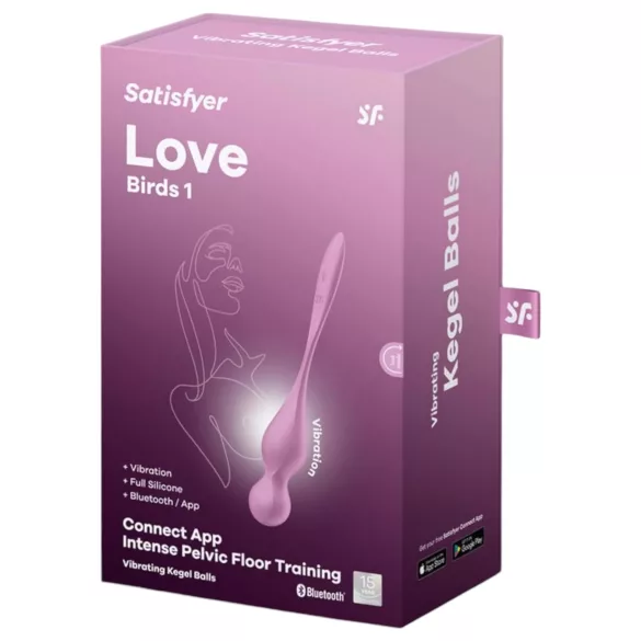 Satisfyer Love Birds 1 - App-gesteuerte vibrierende Liebeskugel (Pink)