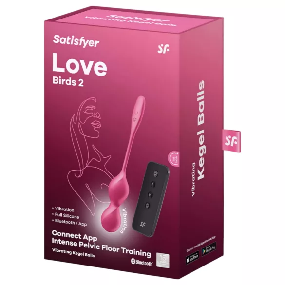 Satisfyer Love Birds 2 - App-gesteuerte vibrierende Liebeskugel (Pink)