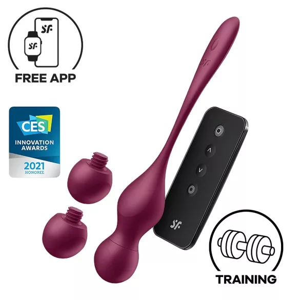 Satisfyer Love Birds Vary - App-gesteuerte Vibrations-Liebeskugel (rot)